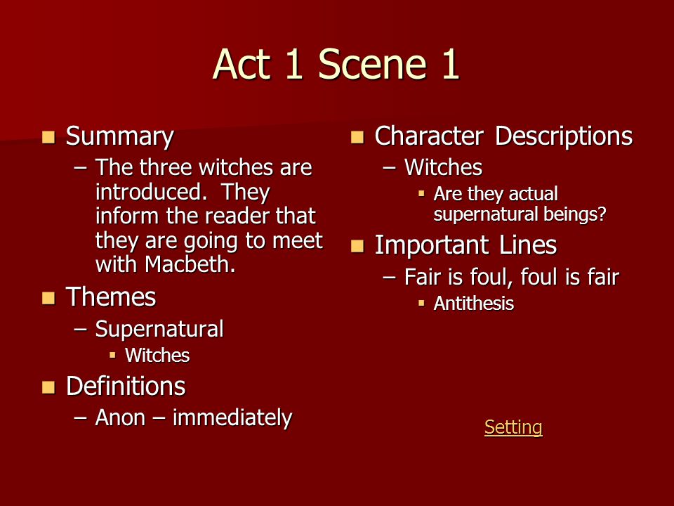 Macbeth Act II Summary and Analysis